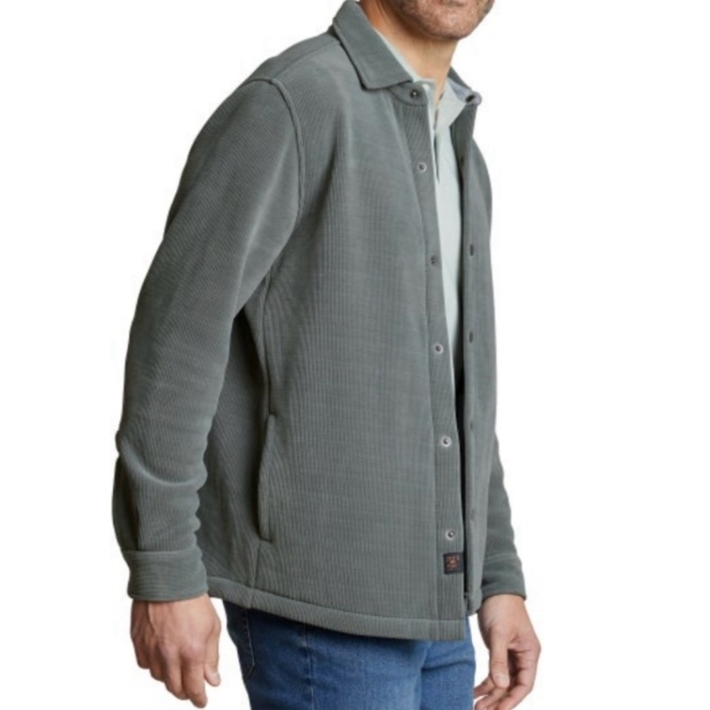Copper & oak men’s shirt jacket heavyweight snap buttons new nwt X-Large gray